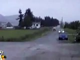 Crazy jumping VW camper van