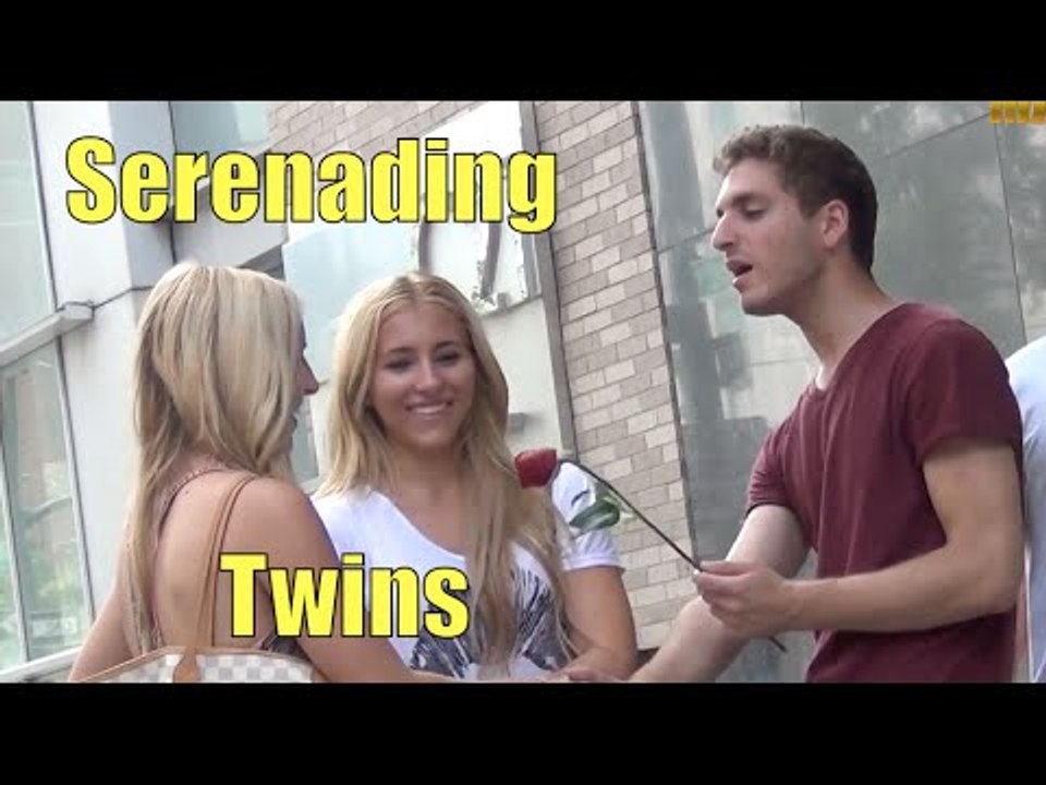 Serenading girls with roses