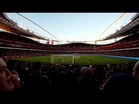 Arsenal - Mikel Arteta Penalty Against WBA shown from Fan Cam - Arsenalfantv.com
