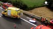 انقلاب حافلة رحلة مدرسية بريطانية في بلجيكا يسبب بمقتل السائق