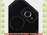 PDair Leather Case for HTC Wildfire - Book Type (Black)