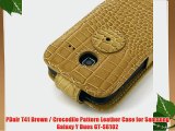 PDair T41 Brown / Crocodile Pattern Leather Case for Samsung Galaxy Y Duos GT-S6102