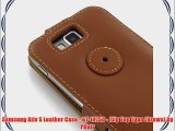 Samsung Ativ S Leather Case - GT-i8750 - Flip Top Type (Brown) by PDair