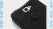 Samsung Galaxy Note 2 II Ultra Thin Leather Case - GT-N7100 - Flip Top Type (Black/Crocodile