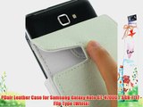 PDair Leather Case for Samsung Galaxy Note GT-N7000 / SGH-I717 - Flip Type (White)