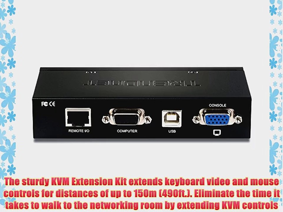 TRENDnet VGA KVM Console Extension Kit up to 150 Meters (490 ft.) TK-EX3