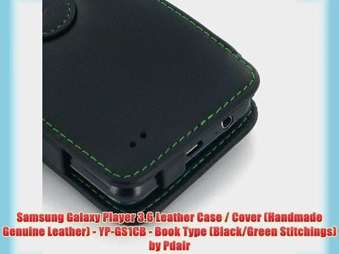 Samsung Galaxy Player 3.6 Leather Case / Cover (Handmade Genuine Leather) - YP-GS1CB - Book