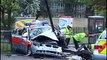 Armed Response Police Vehicle Crash In Brixton, London.