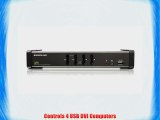 IOGEAR 4-Port DVI KVMP Switch with Audio and 4-USB 2.0 DVI-D KVM Cables GCS1104 (Black)