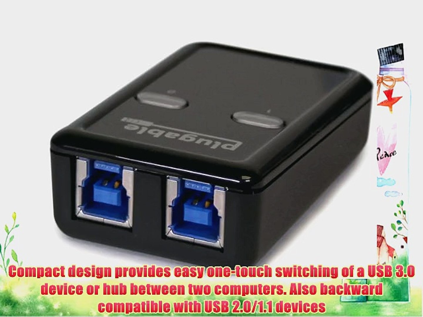 Plugable USB 3.0 Sharing Switch for One-Button Swapping of USB Device or  Hub Between Two Computers (A\B Switch) 