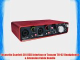 Focusrite Scarlett 2i4 USB Interface w Tascam TH-02 Headphones