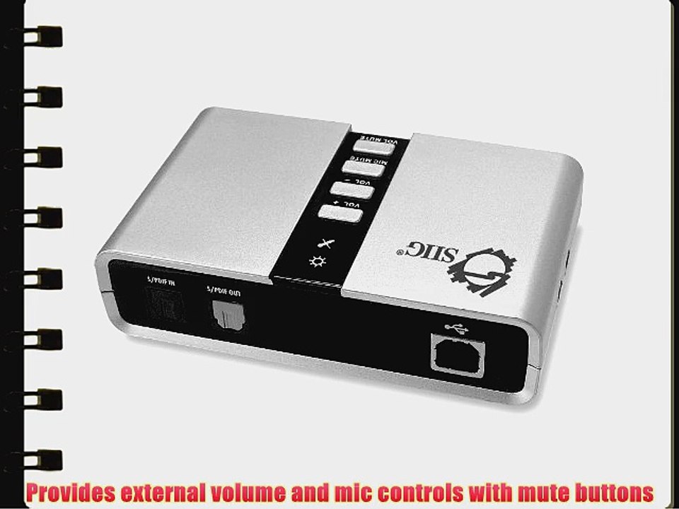 SIIG USB SoundWave 7.1 Digital Audio Adapter IC-710112-S1