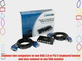 C2G / Cables to Go 35554 TruLink 2-Port VGA/USB 2.0 and PS/2 KVM Switch with Cables