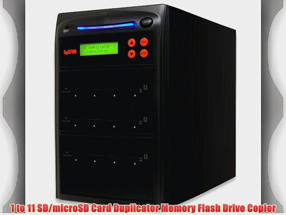 SySTOR 1 to 11 Multiple SD/microSD Drive Memory Card Reader Duplicator / Copier (SD-11)