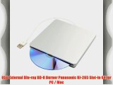 USB External Blu-ray BD-R Burner Panasonic UJ-265 Slot-in 6X for PC / Mac