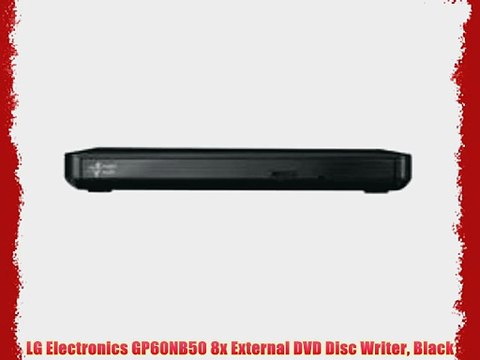 LG Electronics GP60NB50 8x External DVD Disc Writer Black