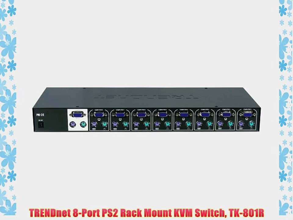 TRENDnet 8-Port PS2 Rack Mount KVM Switch TK-801R