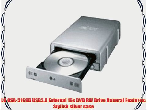 LG GSA-5169D 16x DVD?RW DL USB 2.0 External Drive w/AV Capture