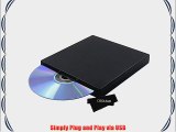 COOLEAD- Slimline USB External CD RW DVD ROM Combo Drive for Laptops Desktops and Notebooks