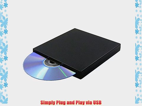COOLEAD- Slimline USB External CD RW DVD ROM Combo Drive for Laptops Desktops and Notebooks