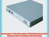 Epartsdom@USB 2.0 Slim USB External Blu-Ray Player External USB DVD RW Laptop Burner Drive