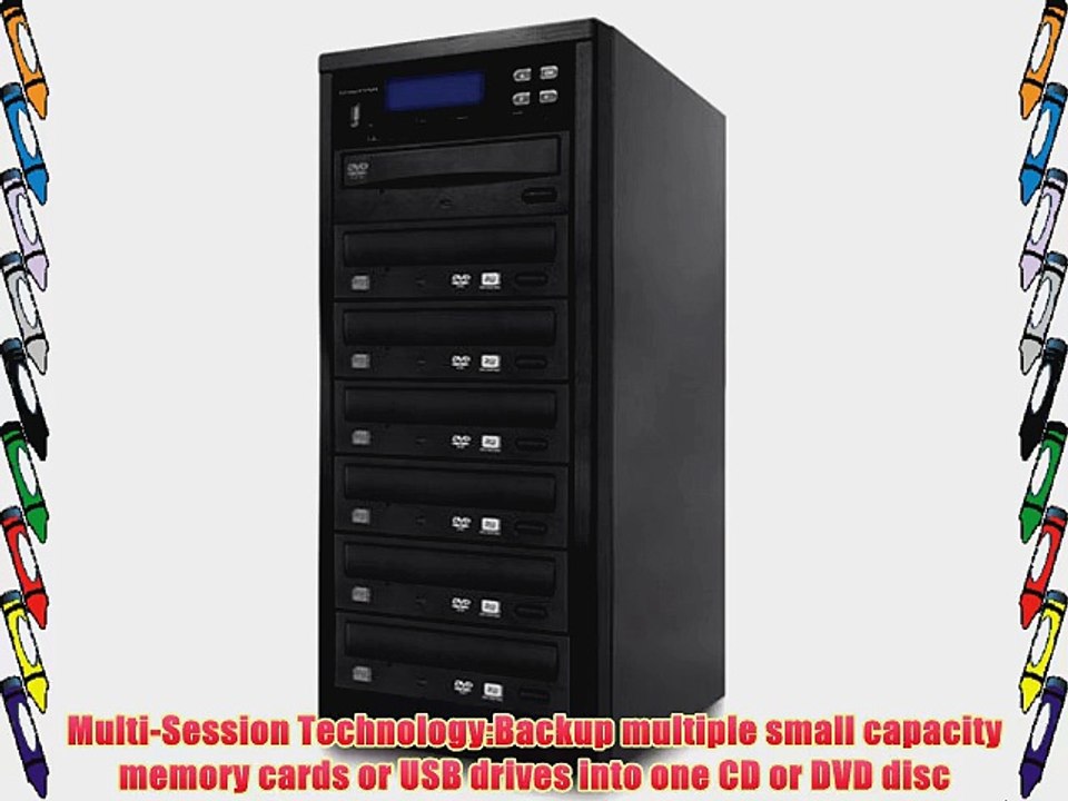 Spartan M06-SSP All-in-One Media Back Up Center 1-6 Target DVD/CD Duplicator (With MSCF SD