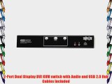 TRIPP LITE 2-Port Dual Monitor DVI Audio KVM Switch with USB 2.0 Hub and Cable (B004-2DUA2-K)