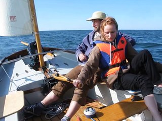 Drascombe Longboat sailing the Gdansk Bay (Baltic Sea)