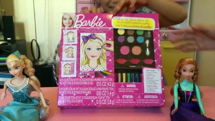 Barbie Makeup Artist Set Unboxing - Kids How to Make Up DIY !!!