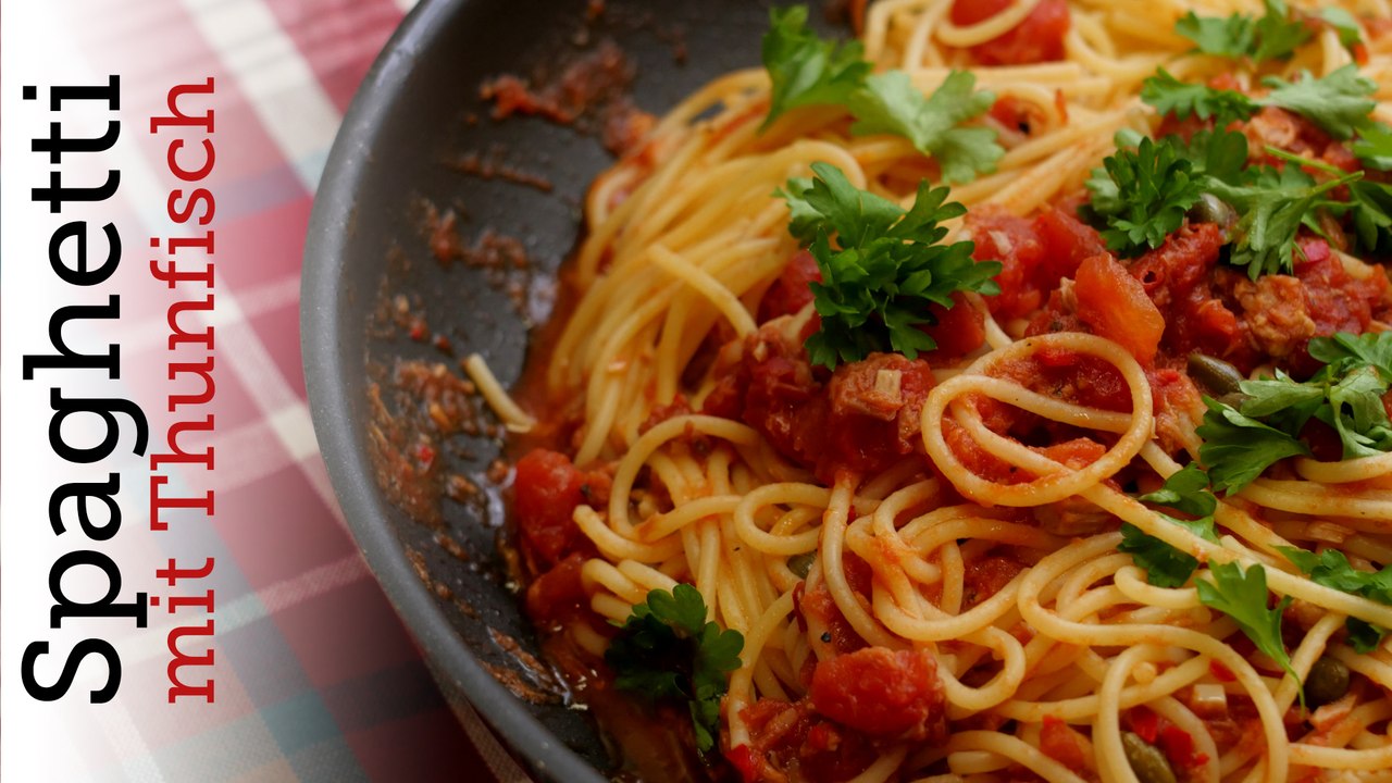 Rezept - Spaghetti mit Thunfisch-Soße (Red Kitchen - Folge 333)