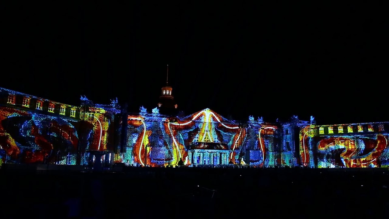 Spectacle Lumière et 3D impressionnant au chateau Karlsruhe