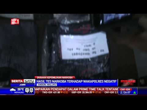 Polisi Gelar Barang Bukti Narkoba Milik Wakapolres Aru