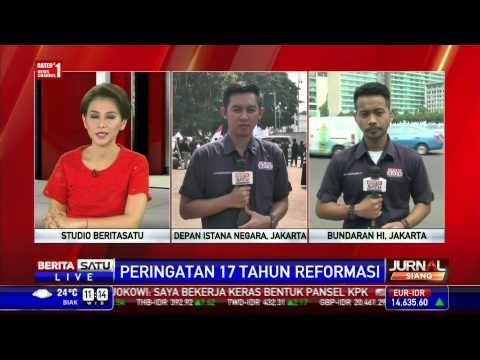 Tiba Lebih Awal, Puluhan Mahasiswa Berorasi di Depan Istana