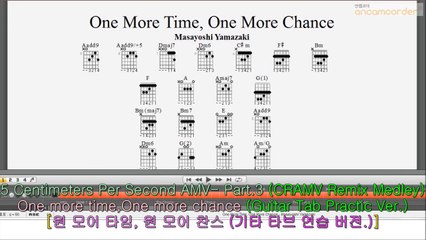 연습용타브악보영상(결혼식축가개사Full+시낭송) [One more time, One more chance(원모어타임, 원모어찬스),애니OST] [CRAMV-045,Pt.3]