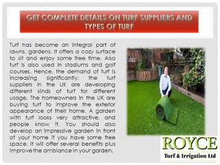 Get complete details on turf suppliers and types of turf