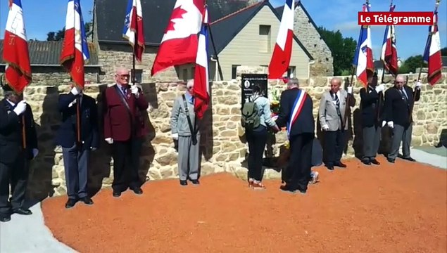 Saint-Agathon (22). Des Canadiens sur les lieux du crash de leur aïeul en 1942
