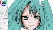 Drawing/Coloring Hatsune Miku - Paint tool Sai [Second Majority request]