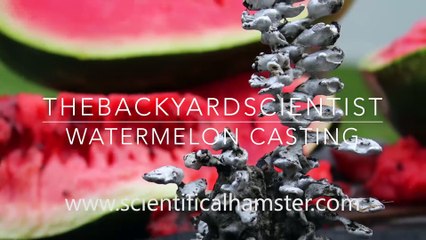 Pouring Molten Aluminum In a Watermelon. Awesome Surprise!