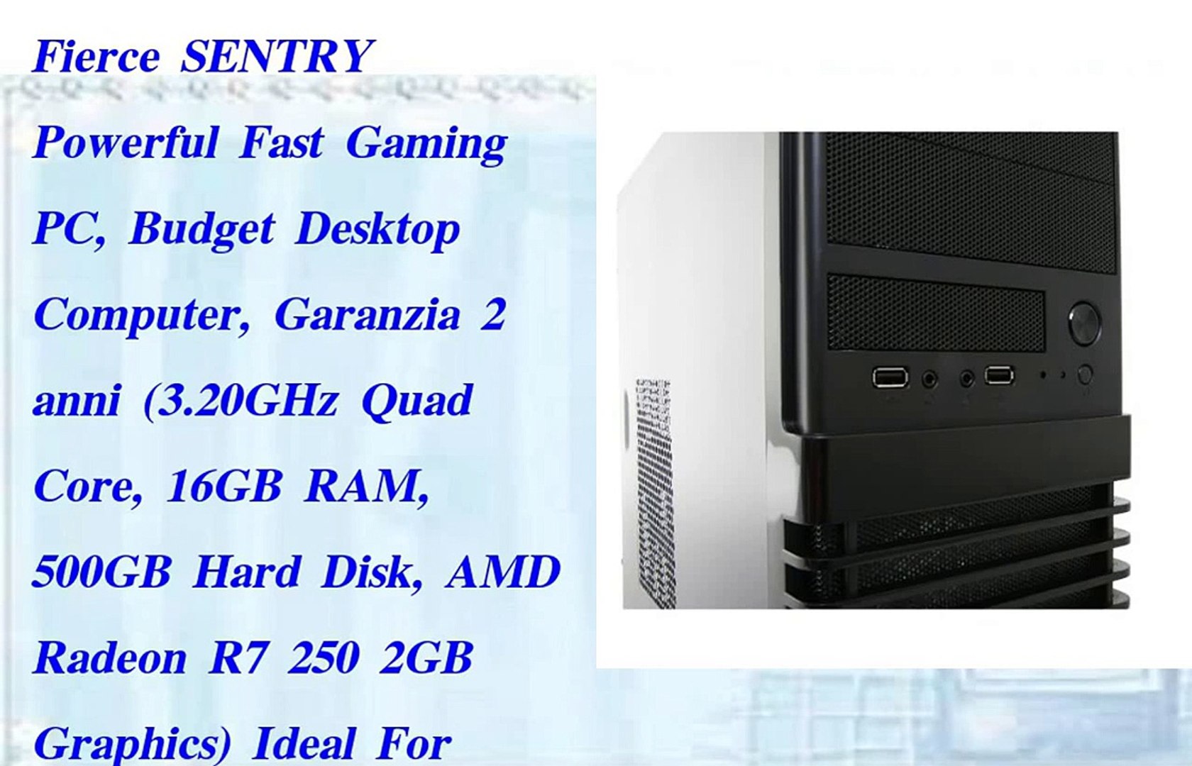 Fierce SENTRY Powerful Fast Gaming PC  Budget