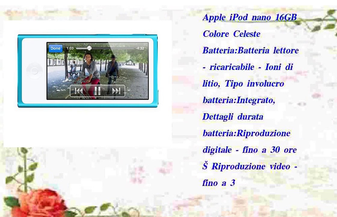 Apple iPod nano 16GB Colore Celeste