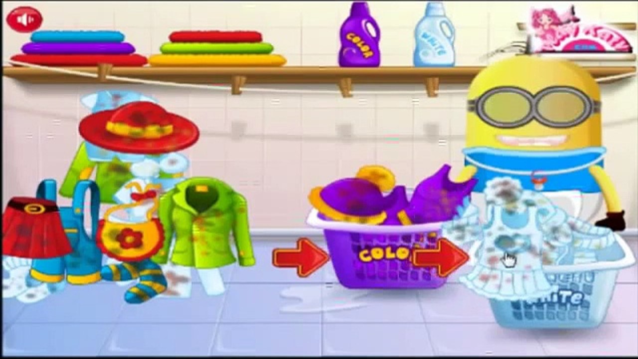 Baby Minion Washing Clothes - Baby Minion Games for Kids