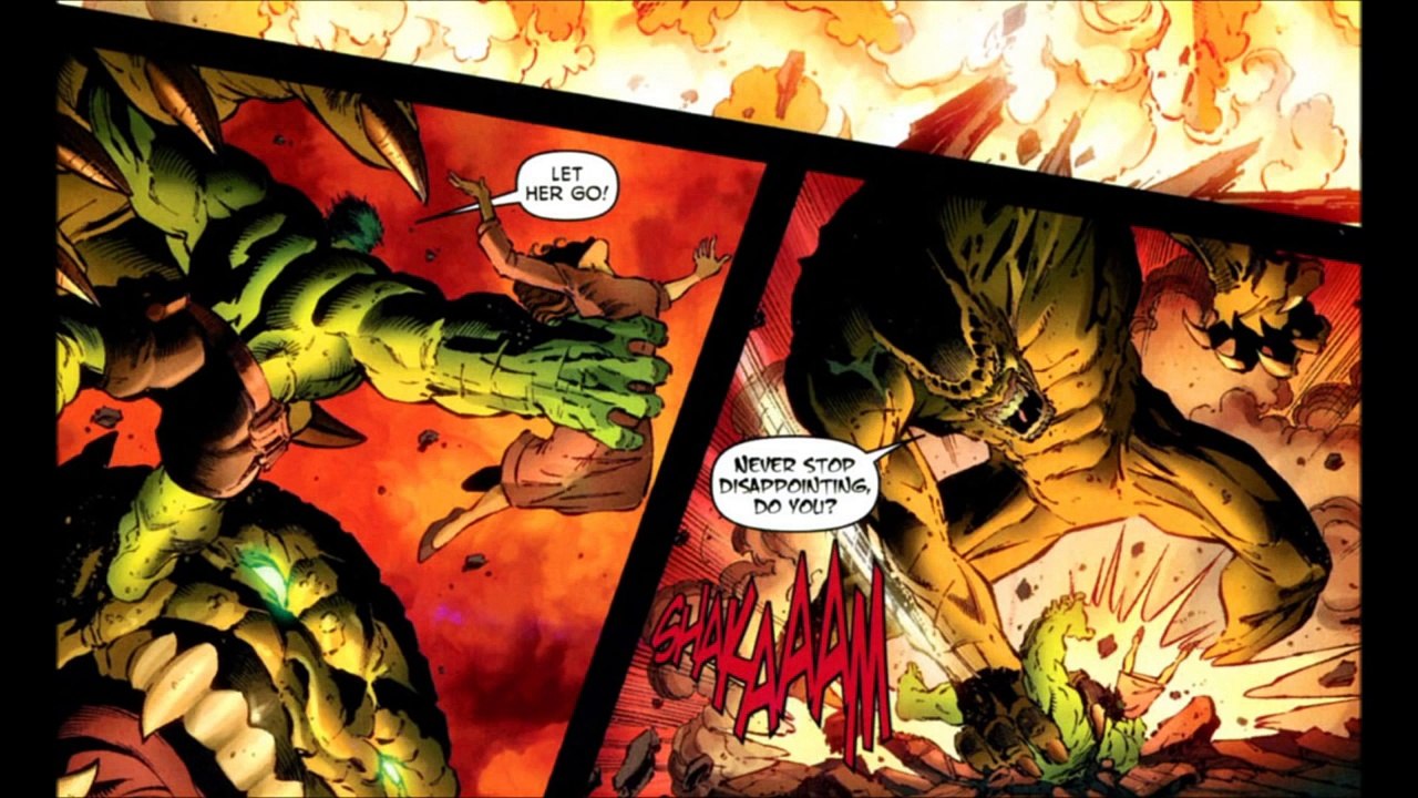 Hulk Vs Devil Hulk(Brian Banner) From Chaos War:Incredible Hulks#620