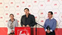 Conferencia de Prensa Medardo González, secretario general del FMLN
