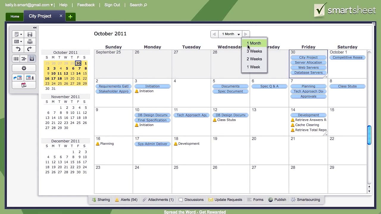 Calendar View in Smartsheet