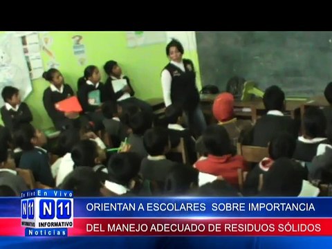 N11 Informativo ORIENTAN A ESCOLARES SOBRE LA IMPORTANCIA DEL MANEJO ADECUADO DE RESIDUOS SOLIDOS