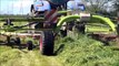 Silage making.Raking the grass