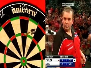 Phil Taylor 9 Dart Finish Attempt - 2009 PDC World Championship