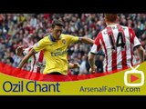 Arsenal FC Mesut Ozil Chant At Debut Match  V Sunderland - ArsenalFanTV.com