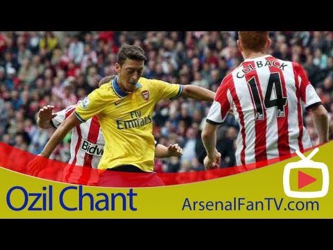 Arsenal FC Mesut Ozil Chant At Debut Match V Sunderland - ArsenalFanTV.com