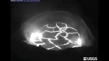 10/21/2014 -- Unexpected Blast! Kīlauea Volcano in Hawaii sends lava flying -- Lavic Lake Drains